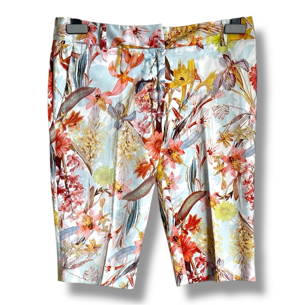 MARIO SERRANI Italy Floral Print Bermuda Shorts